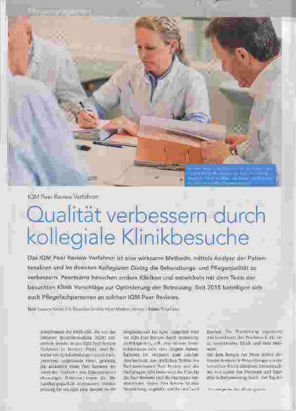 Vorschauseite 1: Qualität verbessern durch kollegiale Klinikbesuche