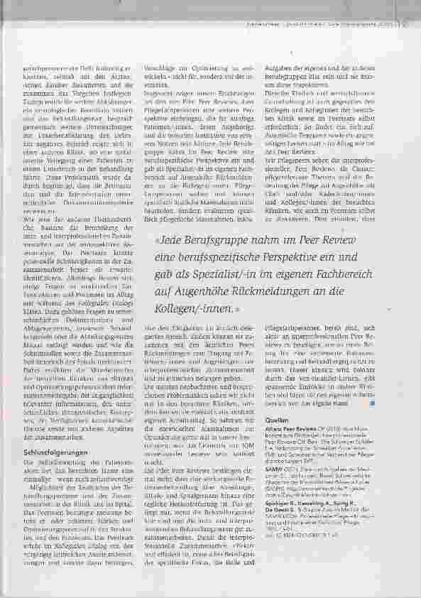 Vorschauseite 4: Qualität verbessern durch kollegiale Klinikbesuche