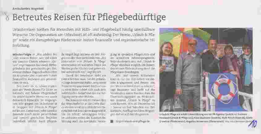 Vorschauseite 1: Betreutes Reisen für Pflegebedürftige