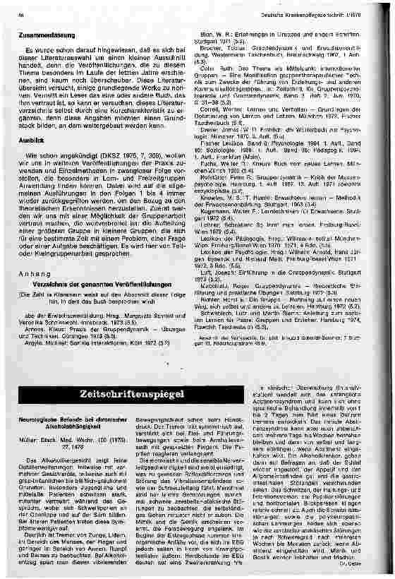 Vorschauseite 4: Die Gruppe und ihre Dynamik Was sagt die Literatur
