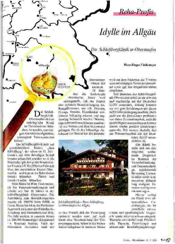 Vorschauseite 1: Idylle im Allgäu Die Schloßbergklinik in Oberstaufen