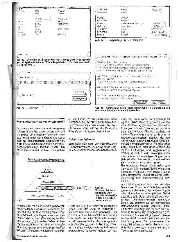 Vorschauseite 4: Elektronische Datenverarbeitung in der Krankenpflege 8. Folge: Computereinsatz in der Krankenpflegeschule