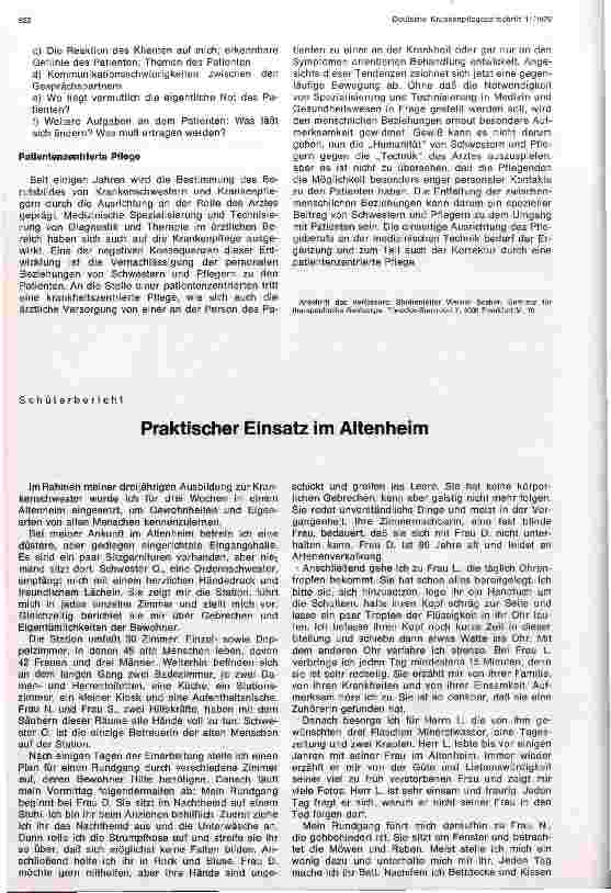 Vorschauseite 1: Praktischer Einsatz im Altenheim
