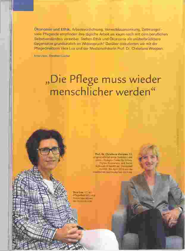 Vorschauseite 1: Die Pflege muss wieder menschlicher werden