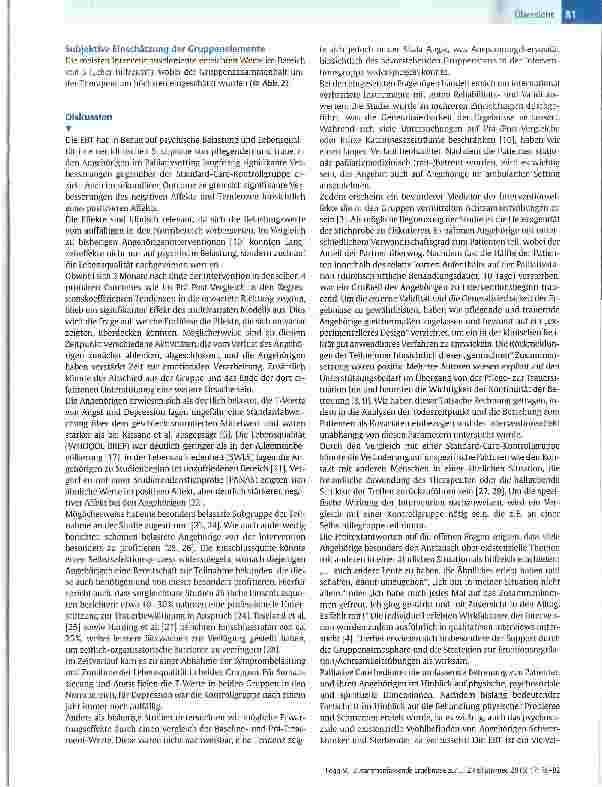 Vorschauseite 6: Zusammenfassende Ergebnisse zur Existenziell Behavioralen Therapie (EBT) für Angehörige von Palliativpatienten