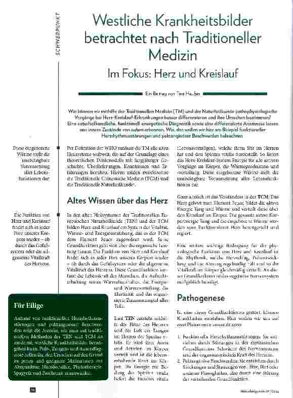 Vorschauseite 1: Westliche Krankheitsbilder betrachtet nach Traditioneller MedizinIm Fokus: Herz und Kreislauf