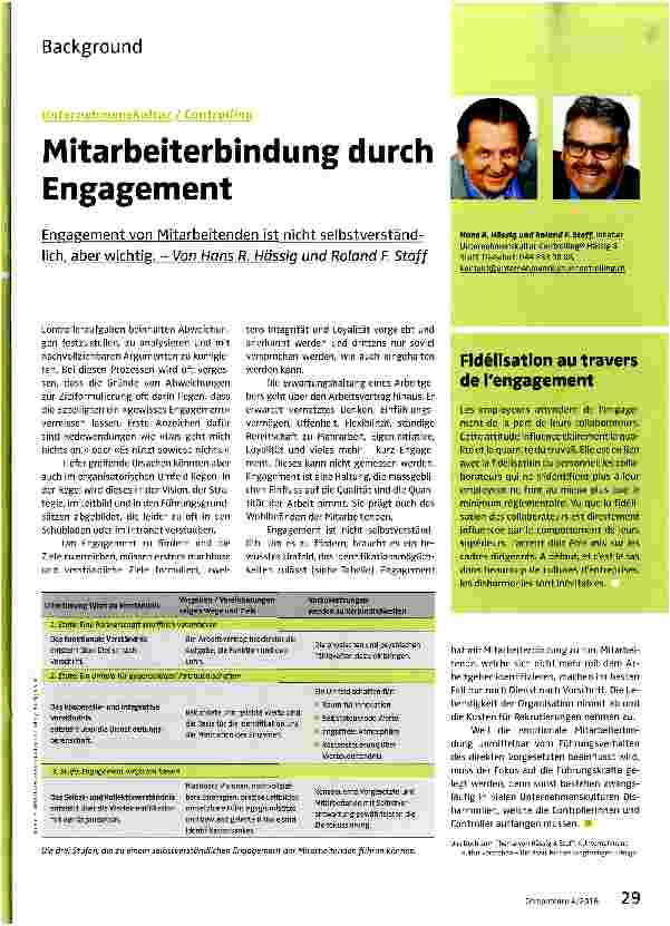 Vorschauseite 1: Mitarbeiterbindung durch Engagement