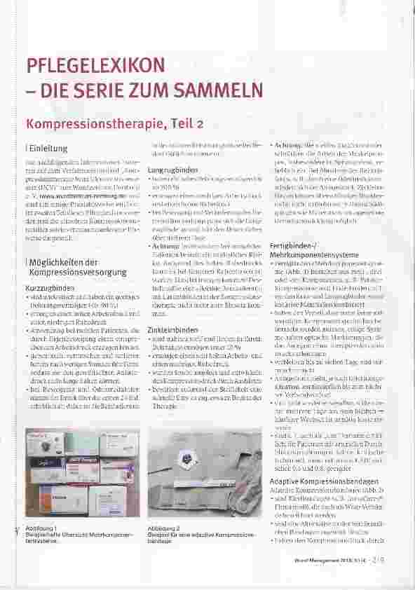 Vorschauseite 1: PFLEGELEXIKON-DIE SERIE ZUM SAMMELN Kompressionstherapie, Teil 2