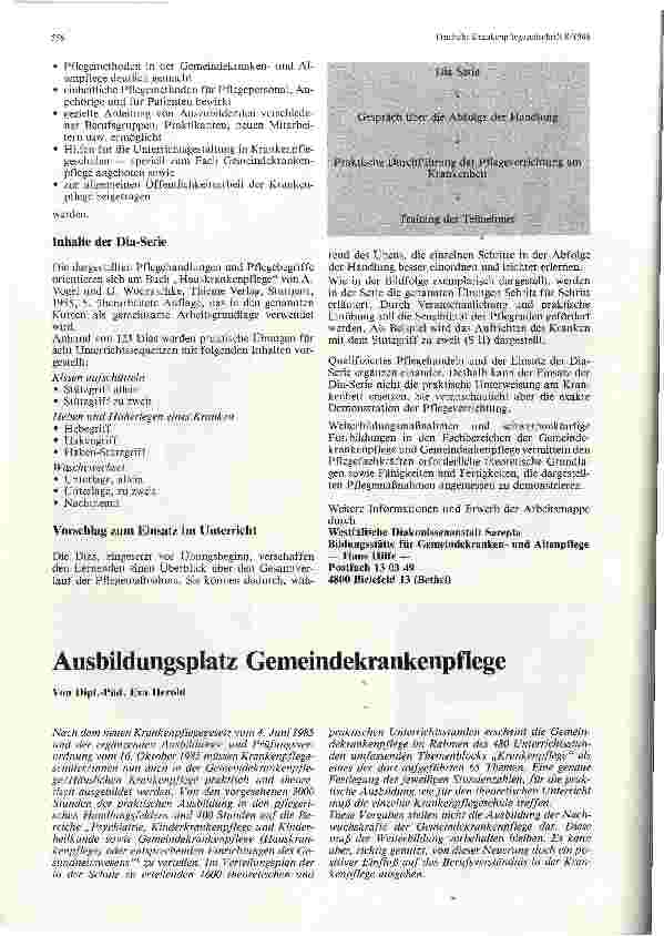Vorschauseite 3: Einheitliche Pflegemethoden — Pflegehandlungen und Pflegegriffe