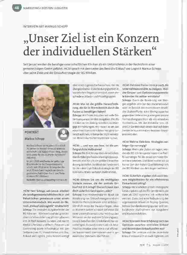 Vorschauseite 1: „Unser Ziel ist ein Konzern der individuellen Stärken“