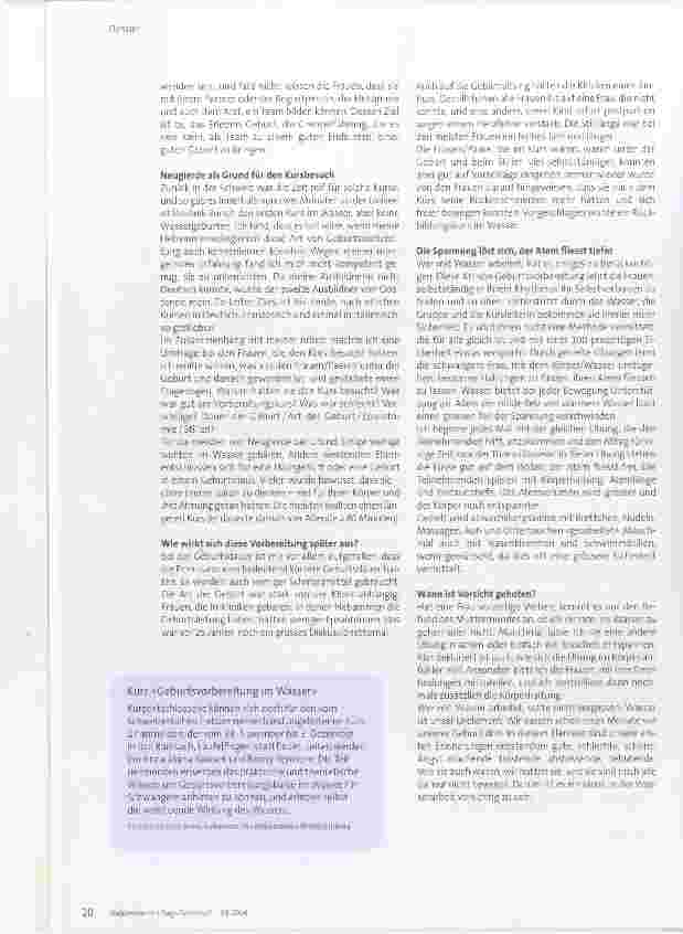 Vorschauseite 2: Im Wasser lösen sich die Spannungen wie von selbst