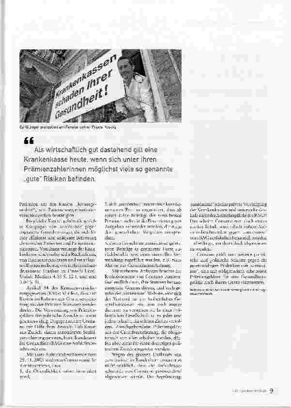 Vorschauseite 2: Chronische Patienten geraten unter die RäderWas tut die Vereinigung Consano?
