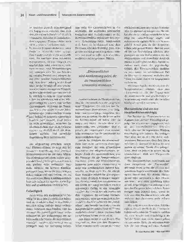Vorschauseite 2: Spaziergang versus DreckarbeitDie Zusammenarbeit von Haupt-und Ehrenamtlichen in der Altenpflege