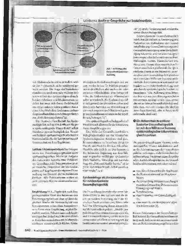 Vorschauseite 4: Epidemiologie und Gesundheitspolitik