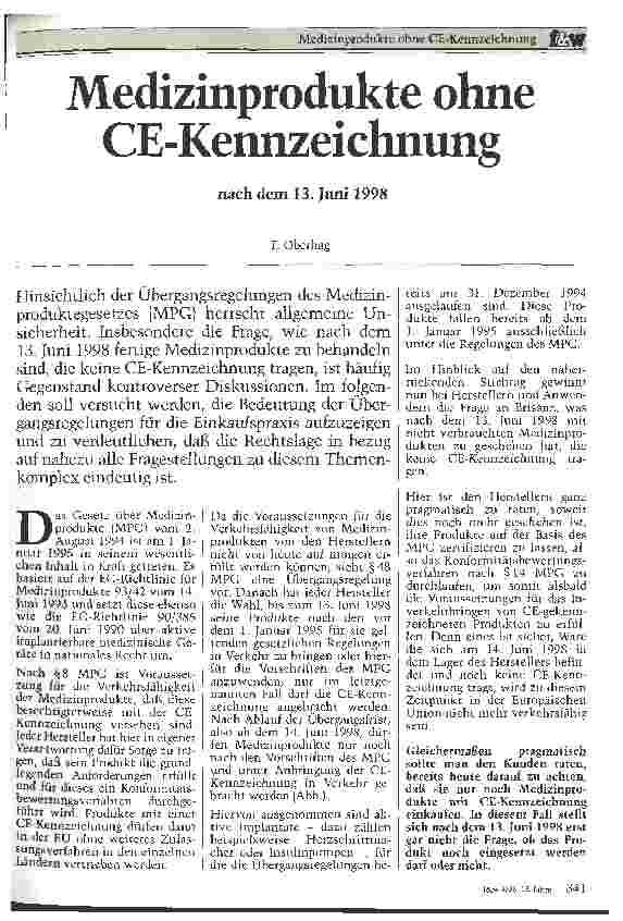 Vorschauseite 1: Medizinprodukte ohne CE-Kennzeichnung