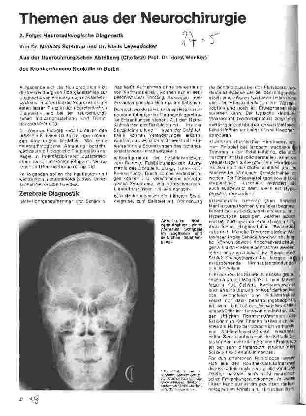 Vorschauseite 1: Themen aus der Neurochirurgie 2. Folge: Neuroradiologische Diagnostik