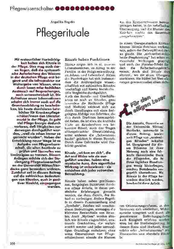 Vorschauseite 1: Pflegerituale
