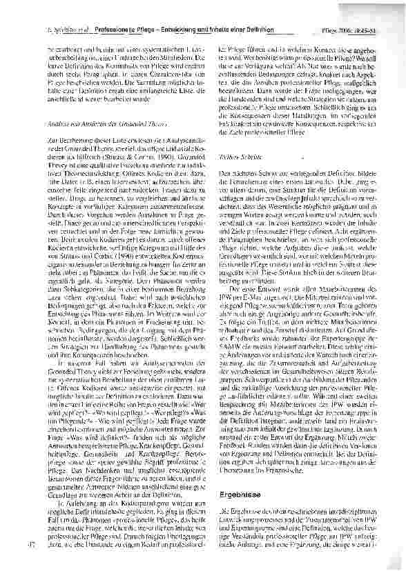 Vorschauseite 3: Professionelle Pflege - Entwicklung und Inhalte einer Definition