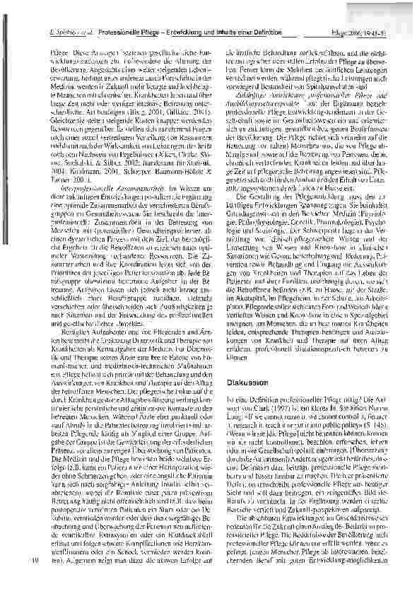 Vorschauseite 5: Professionelle Pflege - Entwicklung und Inhalte einer Definition