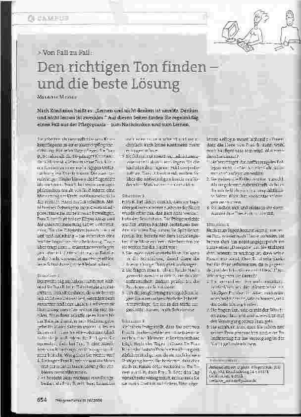 Vorschauseite 1: Den richtigen Ton findenund die beste Lösung