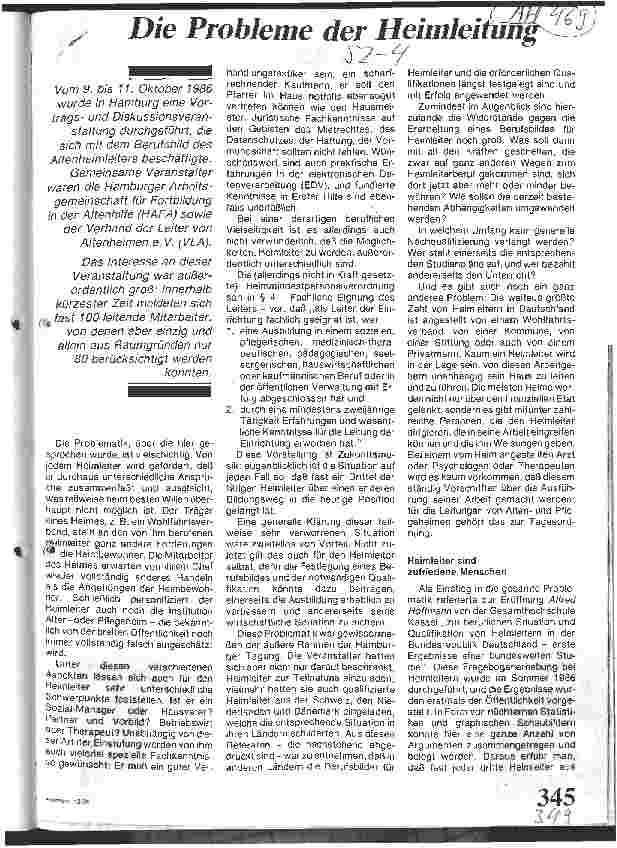 Vorschauseite 1: Die Probleme der Heimleitung