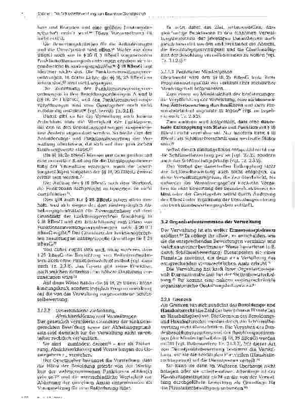 Vorschauseite 5: Die Schlüsselbewertung von Beamten-Dienstposten - zulässige Grundlage einer funktionsgerechten Besoldung auch unter gleichstellungsrechtlichem Aspekt