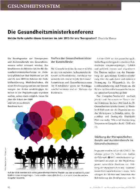 Vorschauseite 1: Die Gesundheitsministerkonferenz