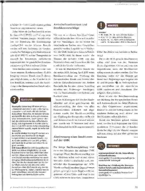 Vorschauseite 2: Die Gesundheitsministerkonferenz