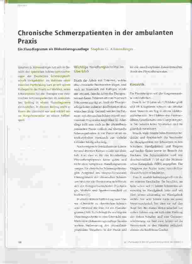 Vorschauseite 1: Chronische Schmerzpatienten in der ambulanten Praxis
