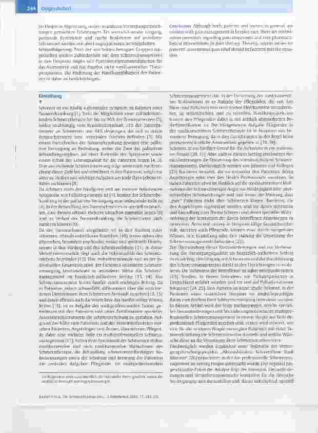 Vorschauseite 2: Die Schmerzsituation von Patienten mit Tumorschmerzen in Hospizen Ergebnisse einer qualitativen Studie in Münsterschen Hospizen