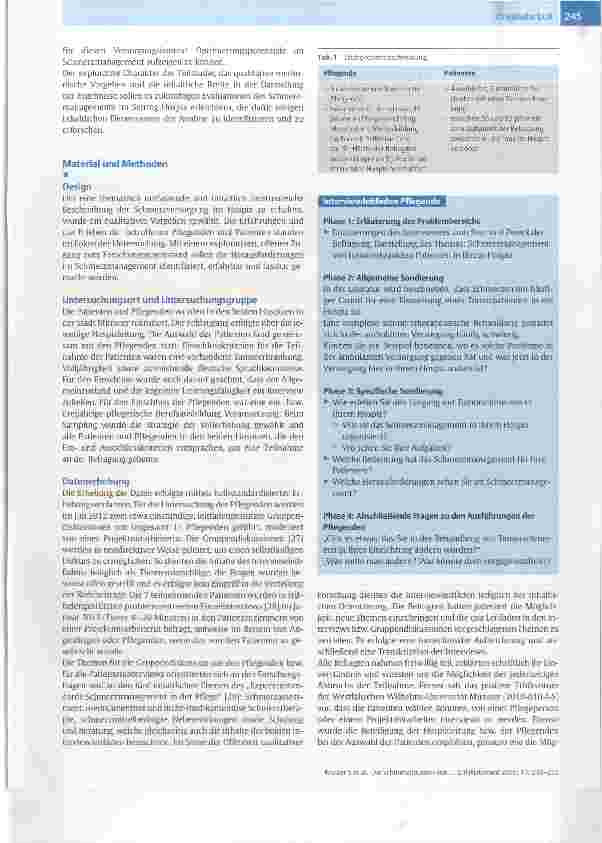 Vorschauseite 3: Die Schmerzsituation von Patienten mit Tumorschmerzen in Hospizen Ergebnisse einer qualitativen Studie in Münsterschen Hospizen