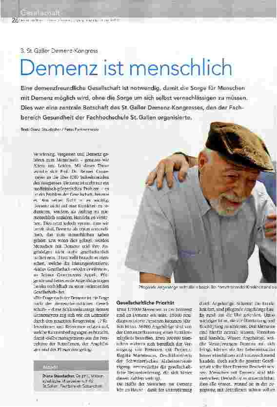 Vorschauseite 1: Demenz ist menschlich