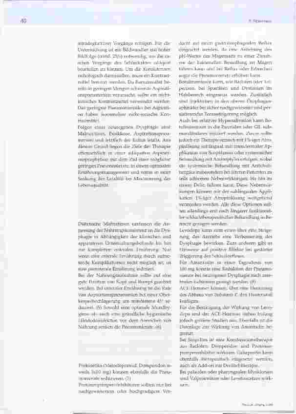 Vorschauseite 3: Dysphagiediagnostik und Indikation zur Tracheotomie bei neurogener Dysphagie