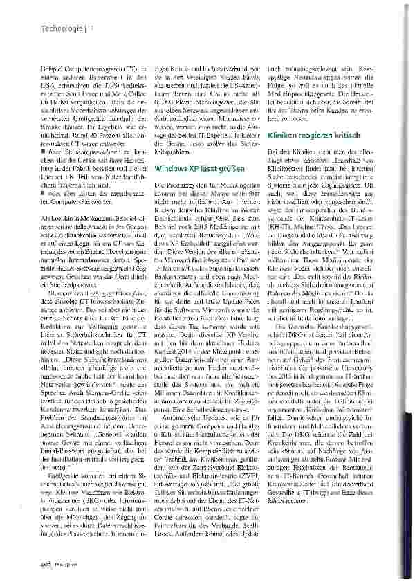 Vorschauseite 3: Das nächste Ziel der Klinik-Hacker