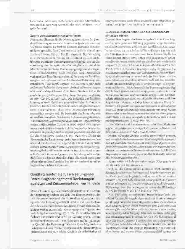 Vorschauseite 6: Erfahrungen von älteren Menschen und deren Familien mit einer Rund-um-die-Uhr Betreuung durch Care Migrantinnen