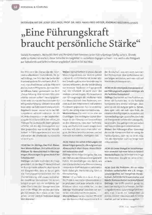 Vorschauseite 1: Eine Führungskraft braucht persönliche Stärke