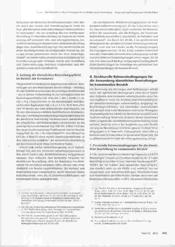 Vorschauseite 2: Die dienstliche Beurteilungs-praxis in Städten und Gemeinden Anspruch und kommunale Wirklichkeit
