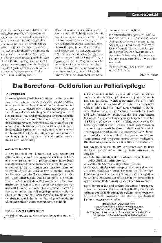 Vorschauseite 2: Das Recht auf ein Leben ohne ärgste Schmerzen... Schmerztherapie und Palliativpflege