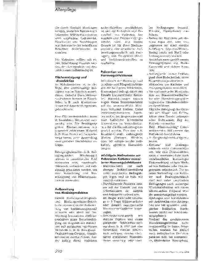 Vorschauseite 3: Hygiene und Infektionsprävention in Einrichtungen der AltenpflegeTeil 1: Spezifische Hygienemaßnahmen