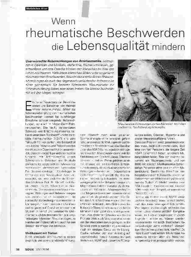 Vorschauseite 1: Wenn rheumatische Beschwerdendie Lebensqualität mindern