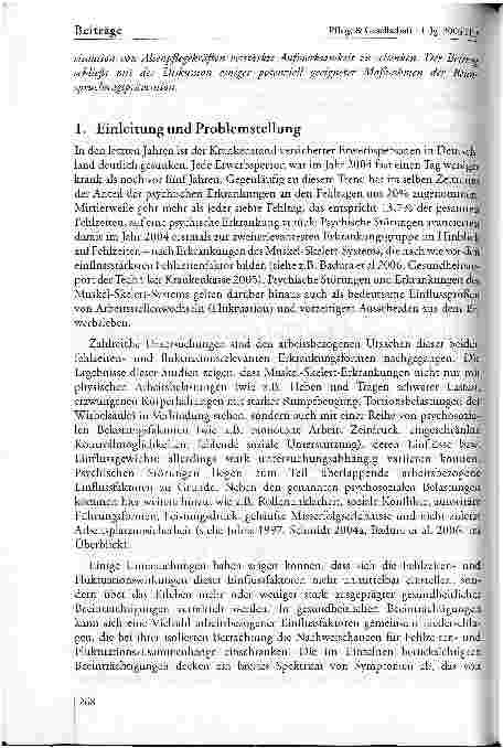 Vorschauseite 2: Zusammenhänge von körperlichen und psychischen Beeinträchtigungen mit Fehlzeiten und der Fluktuationsneigung bei Altenpflegekräften