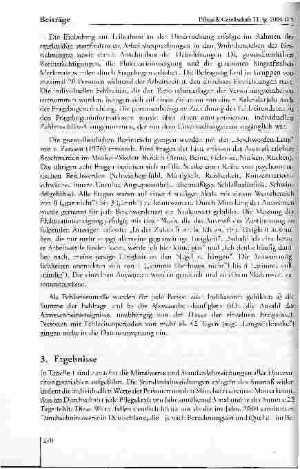 Vorschauseite 4: Zusammenhänge von körperlichen und psychischen Beeinträchtigungen mit Fehlzeiten und der Fluktuationsneigung bei Altenpflegekräften
