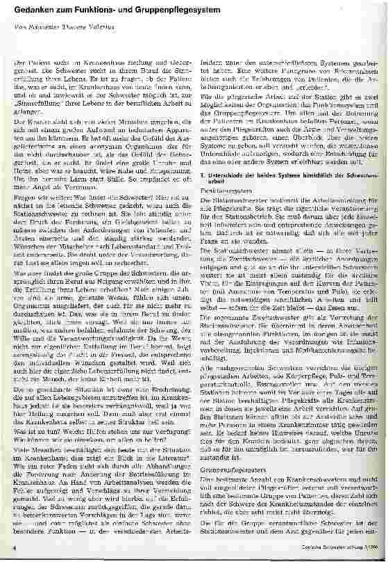 Vorschauseite 1: Gedanken zum Funktionsund Gruppenpflegesystem