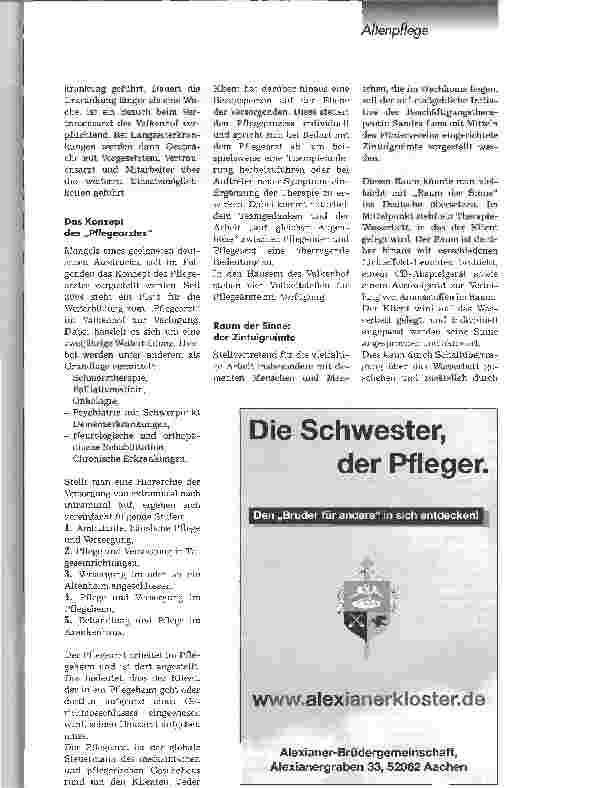 Vorschauseite 4: Das Pflegeund Betreuungszentrum ValkenhofMenschen helfen sich gegenseitig, das Leben zu meistern