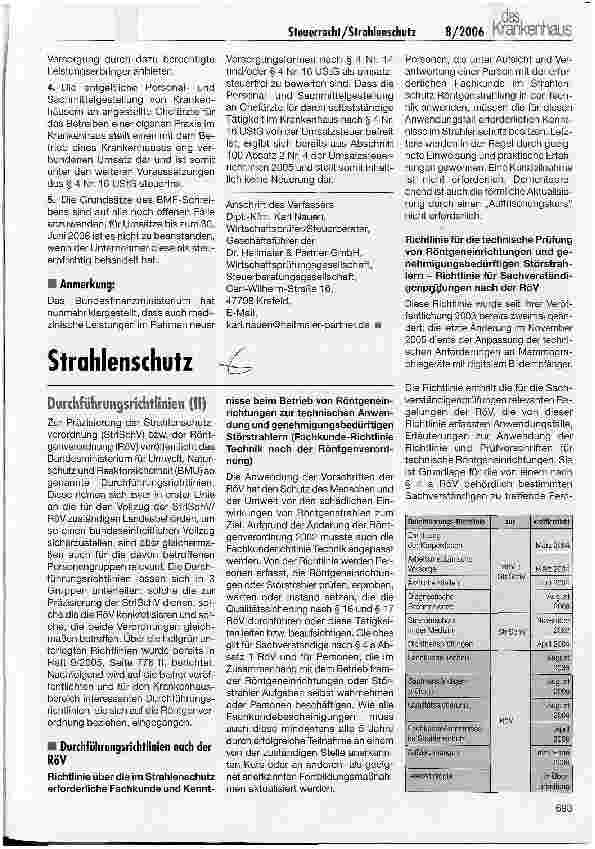 Vorschauseite 1: Strahlenschutz