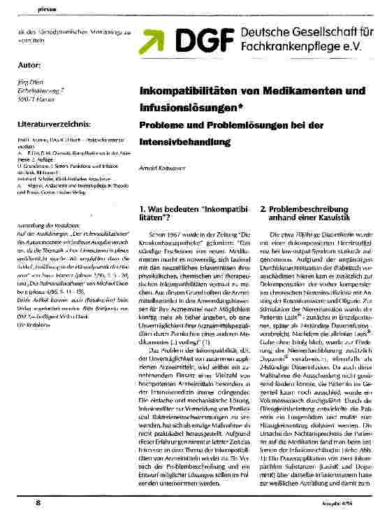 Vorschauseite 4: Hämodynamisches Monitoring und invasive Katheter (Teil II)