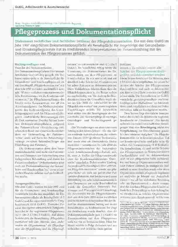 Vorschauseite 1: Pflegeprozess und Dokumentationspflicht