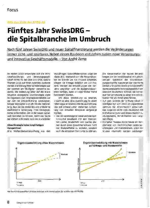 Vorschauseite 1: Fünftes Jahr SwissDRG - die Spitalbranche im Umbruch