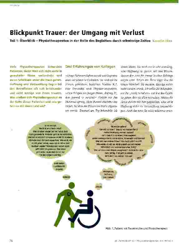 Vorschauseite 1: Blickpunkt Trauer: der Umgang mit Verlust Teil 1: Überblick - Physiotherapeuten in der Rolle des Begleiters durch schwierige Zeiten