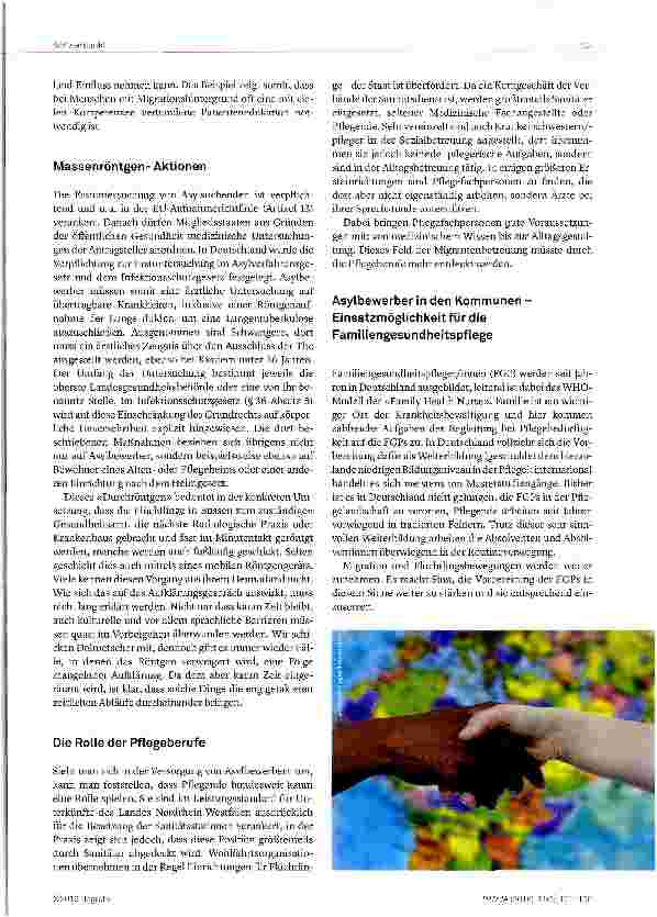 Vorschauseite 3: Gesundheitliche Begleitung von Flüchtlingen in einer Notunterkunft